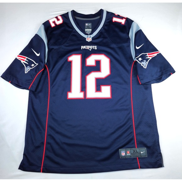 Nike Other - Nike New England Patriots Tom Brady 12 On Field Jersey Mens XL Navy Blue NFL